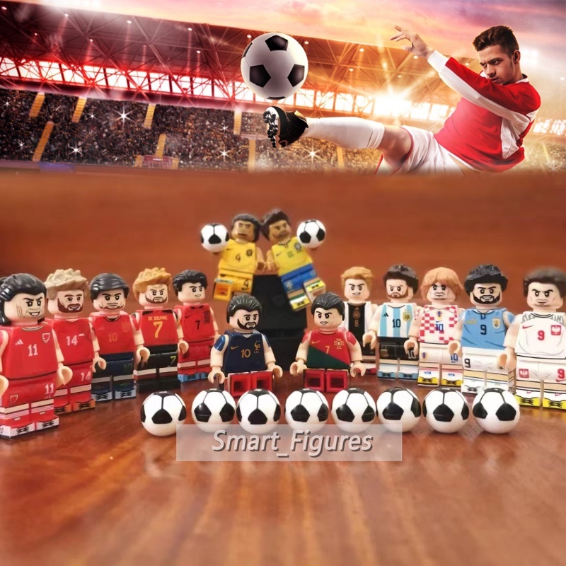 Mainan Action Figure Minifigures Michael Jordan World Cup Bale Messi Ronaldo Slam Dunk Untuk Hadiah