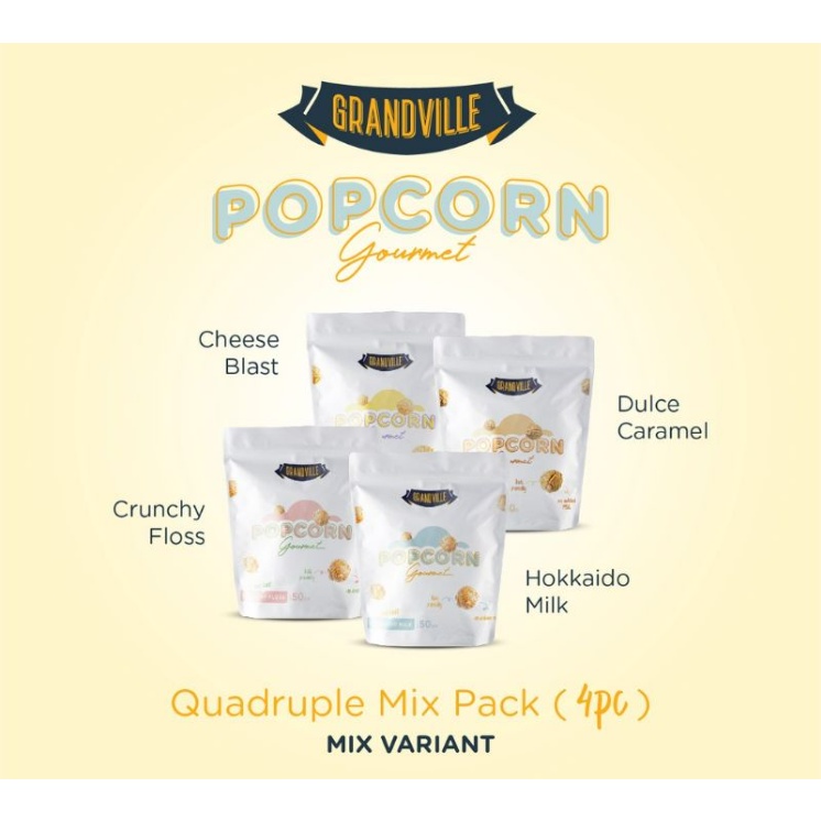 Grandville Popcorn Gourmet 50gr Snack anak bayi popcorn anak jagung