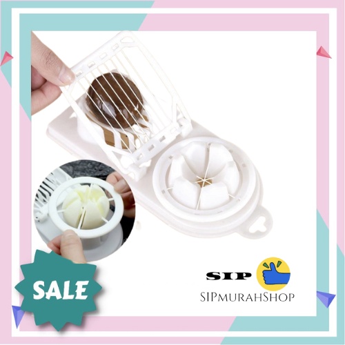 Alat Pemotong / Pengiris Telur Rebus 2 In 1 Multifungsi / Set Alat Pemotong Telur Rebus Untuk Rumah Tangga 2 in 1
