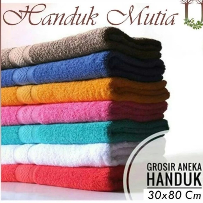 TERMURAH !! GROSIR Handuk Mutia 35 x 80 cm Warna Olahraga Sport Serap