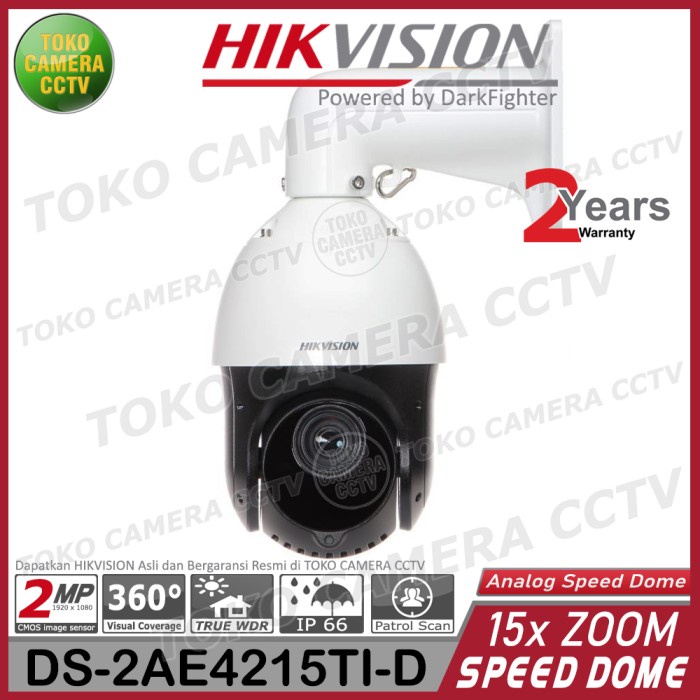 KAMERA PTZ SPEED DOME HIKVISION DS-2AE4215TI-D 15X ZOOM