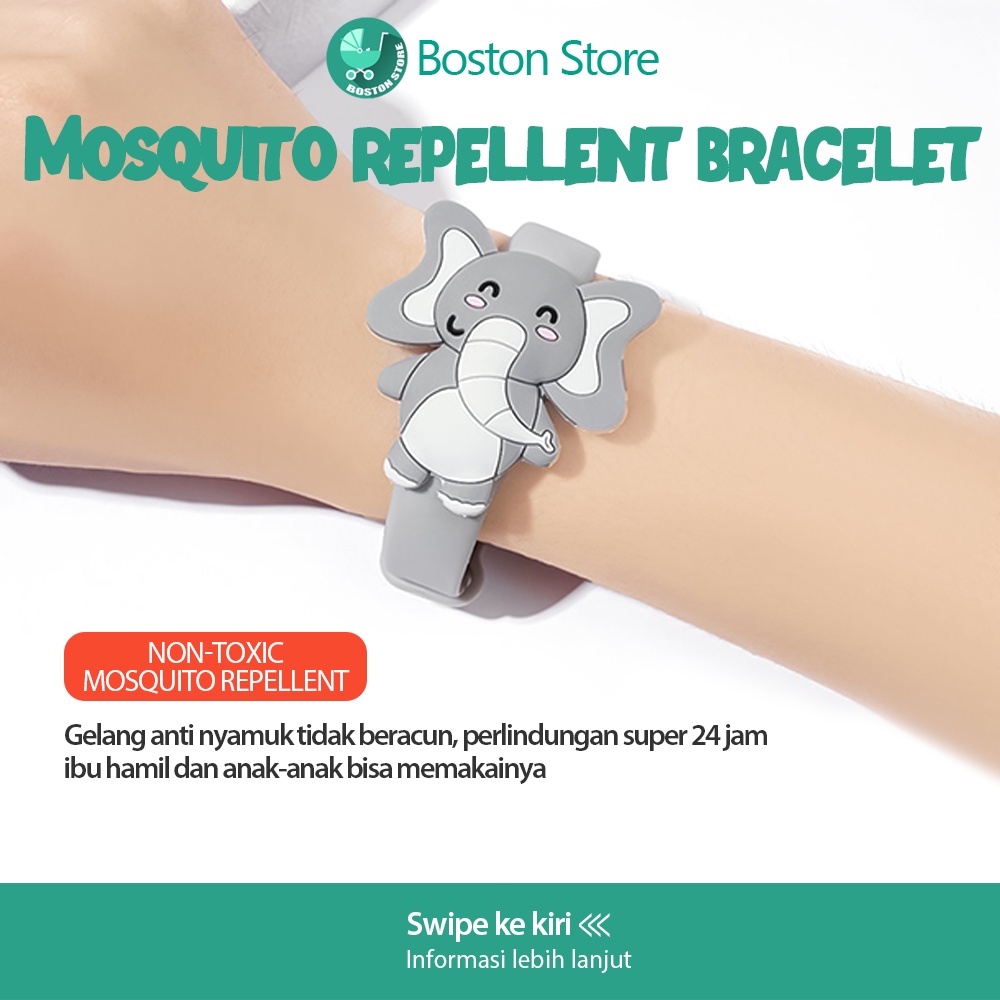 Bostonstore Gelang anak anti nyamuk gelang Cartoon Animal Anti-Mosquito / Mosquito Repellent Baby / Gelang Anak Anti Nyamuk / Gelang Tangan Anti Nyamuk / Gelang Jam Anti Nyamuk Gelang Anti Nyamuk Anak-Anak / Mosquito Repellent Bracellet