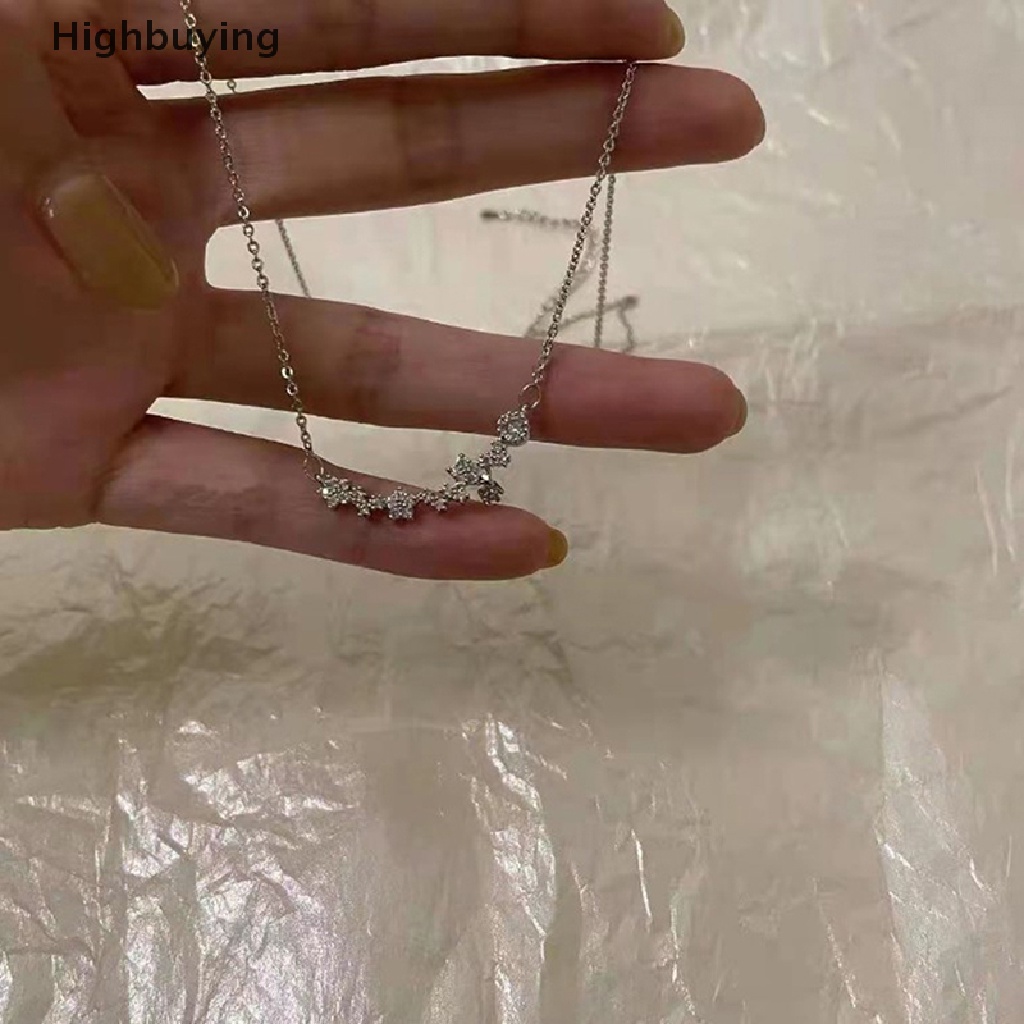 Hbid Exquisite Star Zircon Metal Necklace Women Charm Sweet Lovely Light Clavicle Chain Necklace Girls Party Jewelry Gift Glory