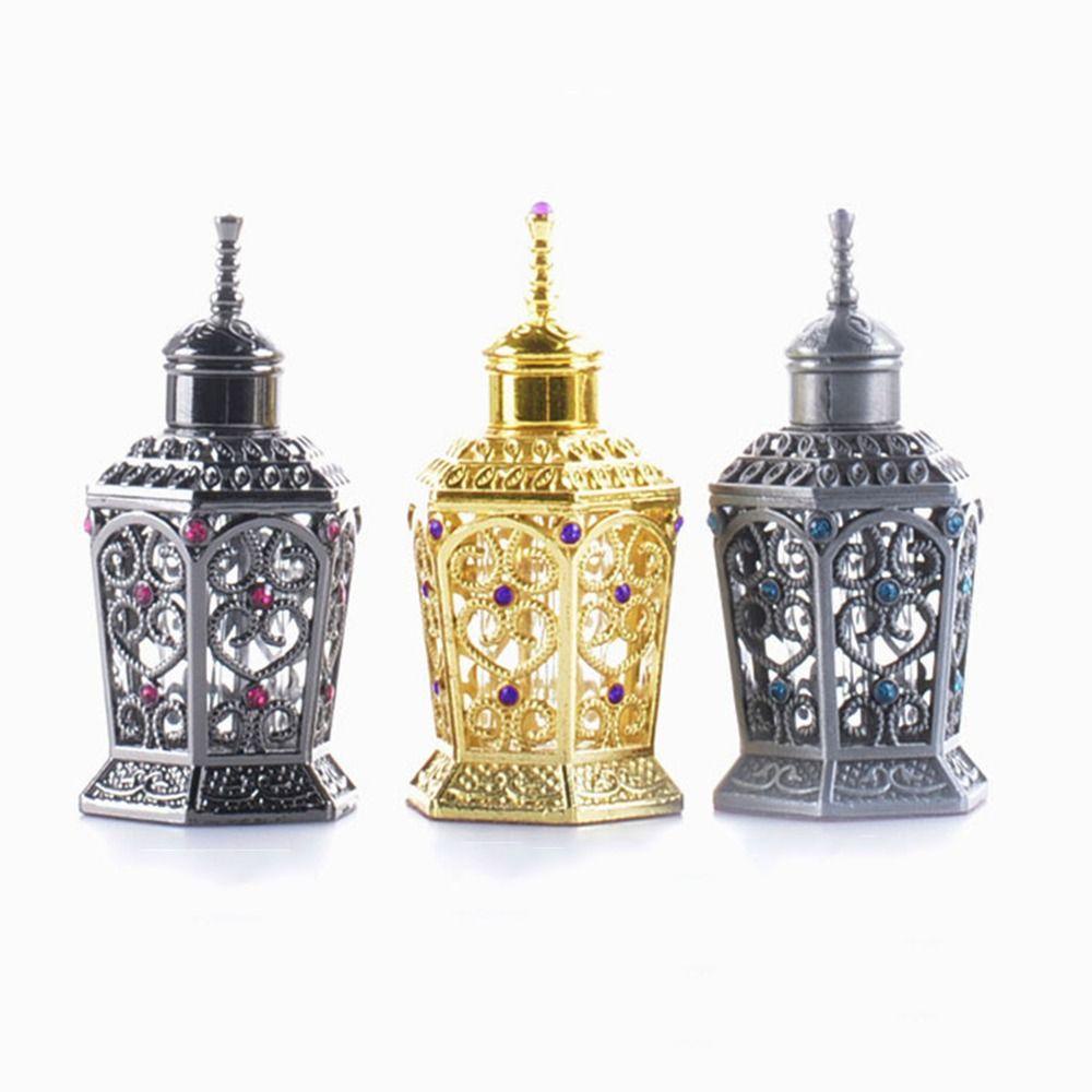 [Elegan] Botol Parfum Hexagon Luxury 10ml Timur Tengah Wedding Decor Dekorasi Hadiah Antik Mini Arabian Style Essential Oils Bottle