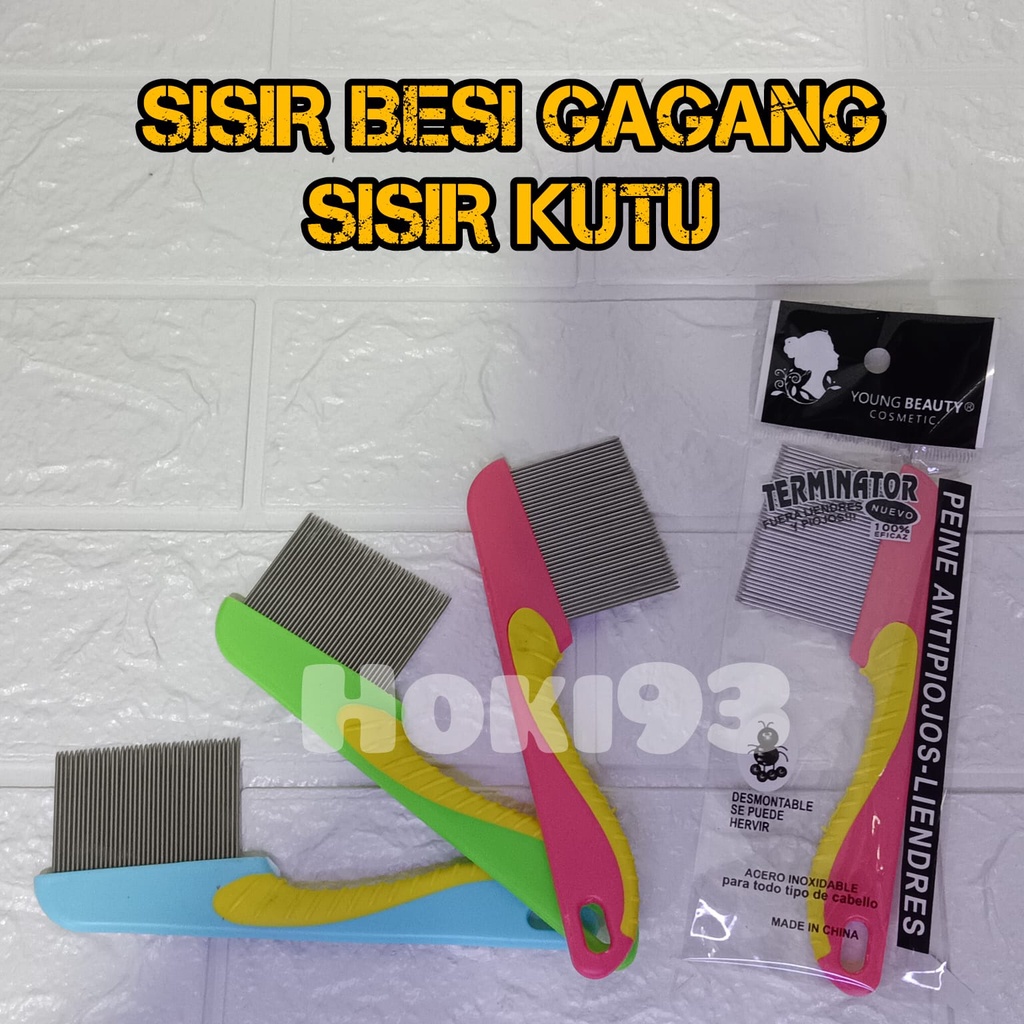 SISIR BESI GAGANG Sisir Kutu Ketombe Sisir Gagang praktis