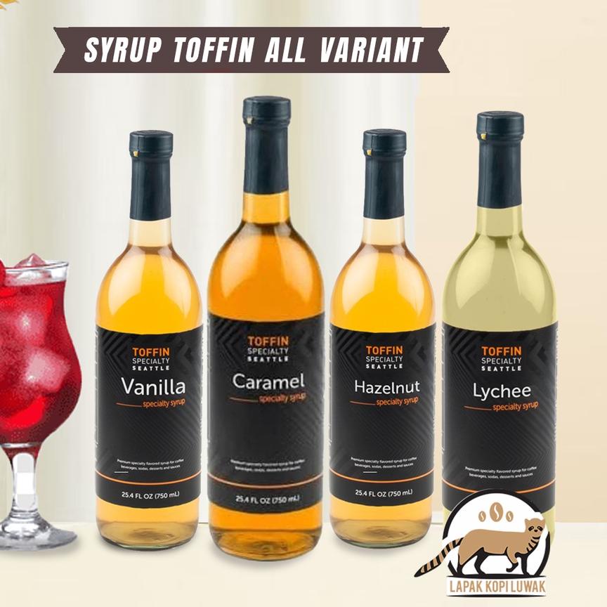 

➥ Toffin Syrup All Variant - Sirup Toffin Caramel, Hazelnut, Lychee, Vanilla, Jamaican Rum ♦