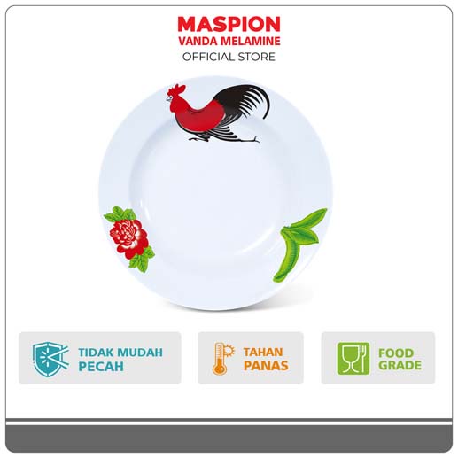 Maspion Vanda Melamin Piring Makan 9 Inch Ayam