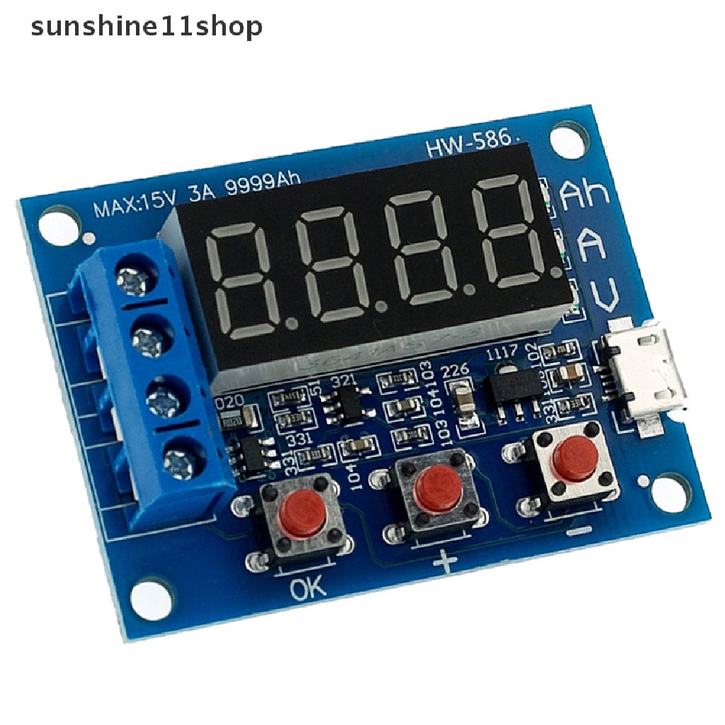 Sho ZB2L3 Tester LED Digital Display 18650batium Lead-Acid Capacity Tester Board Module Modul Papan Tester Kapasitas N