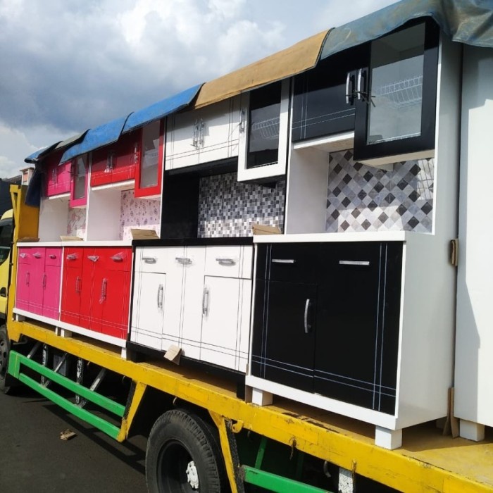 Terlaris Lemari Sayur / Lemari Dapur / Rak Piring Teakblock Cat Duco Minimalis