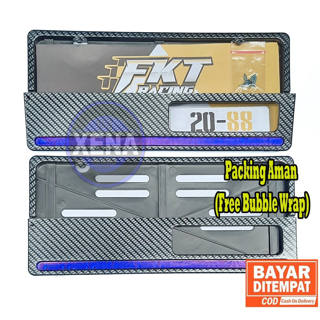 TEMPAT PLAT NOMOR MOTOR KARBON COVER TEMPAT DUDUKAN KARBON 1 PASANG / RUMAH PLAT NOMOR HONDA KARBON LIST / dudukan plat carbon cover plat carbon List Biru