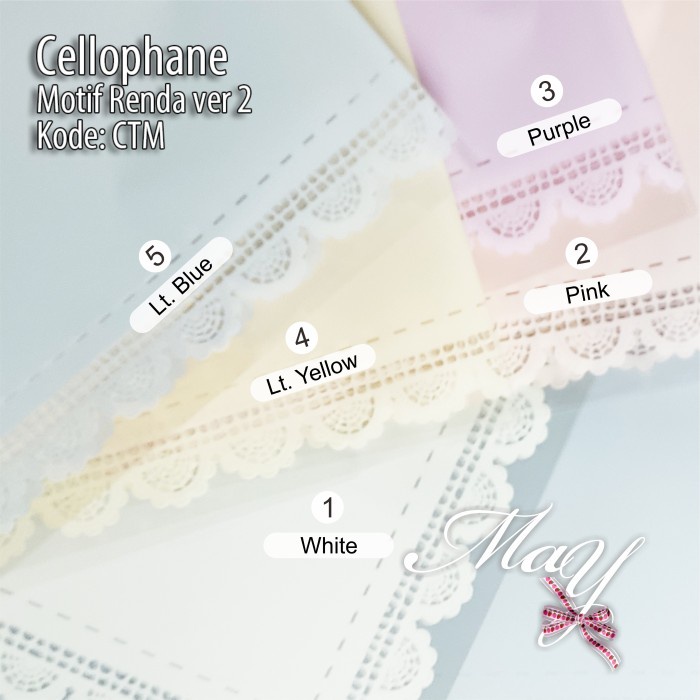 

1 lembar Cellophane Renda Cantik Solid Glossy Flower Wrapping (CTM)