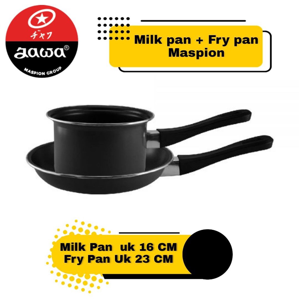 Milkpan 16 Cm + Frypan 23 Cm Set Anti Lengket Panci Aluminium Besar Panci Aluminium Kecil Panci Alum