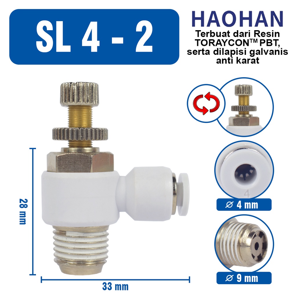 MSL  FITTING SL PNEUMATIC SPEED CONTROL