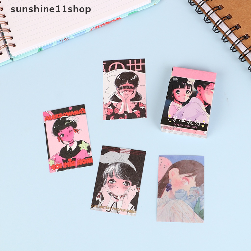 Sho 50lembar Lucu Galaxy Gadis Hias ins Stiker Scrapbooking Sticker Label Diary Album Alat Tulis Paing Stiker Aksesoris N