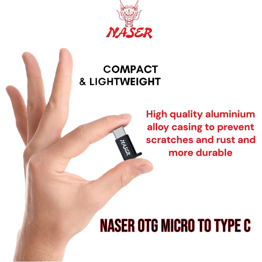 NASER OTG MICRO TO TYPE C NRO-01 / ADAPTER CONVERTER MICRO USB TO TYPE C NRO-01 /PRODUK ORIGINAL