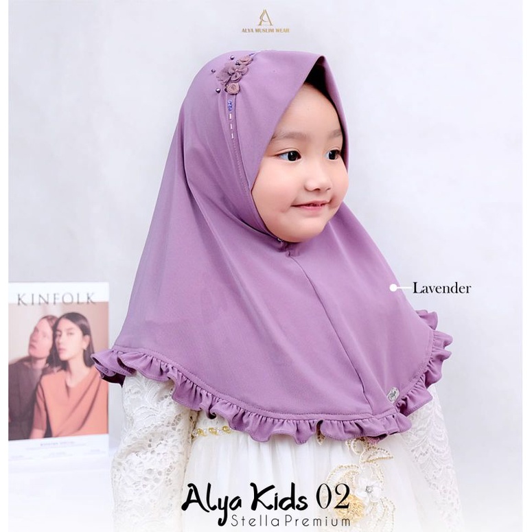 Hijab Anak Instan Polos Payet Baby Soft Ped Pet Kerudung Cantik Jilbab Kekinian Alya Muslim Wear Kid