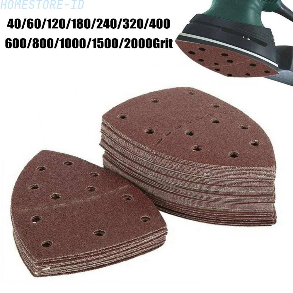 Amplas Segitiga 11lubang Kertas Amplas Tikus Hook and Loop 40-2000Grit