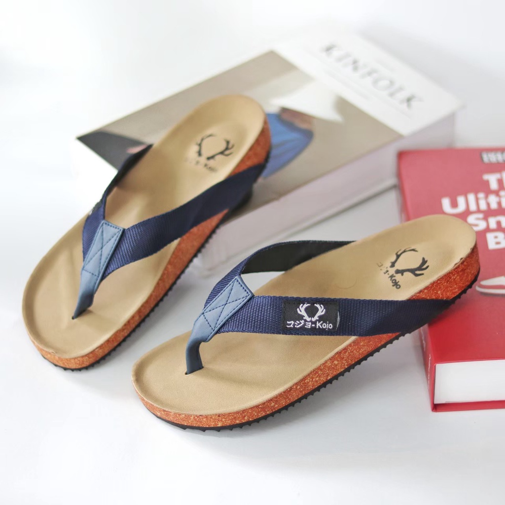 Sandal Jepit Casual wanita pria fashion cowok laki laki murah awet A004 SANDAL COWOK KULIT INDIAN