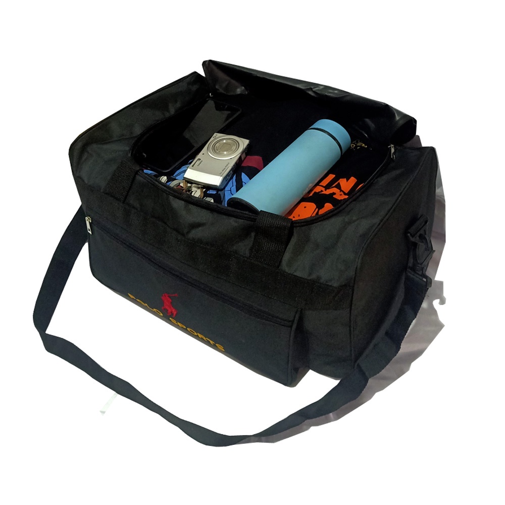 Tas Slempang Tas jinjing Tas mudik Tas travelbag Tas POLO SPORT 60 Liter HitamTas pria wanita