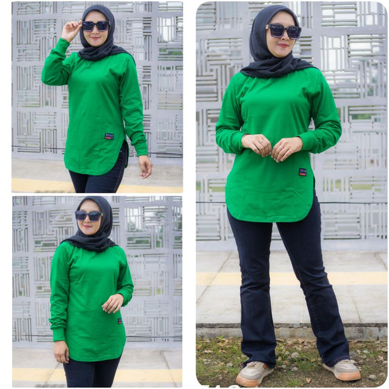 kaos wanita tangan panjang,atasan wanita terlaris,kaos wanita model oval