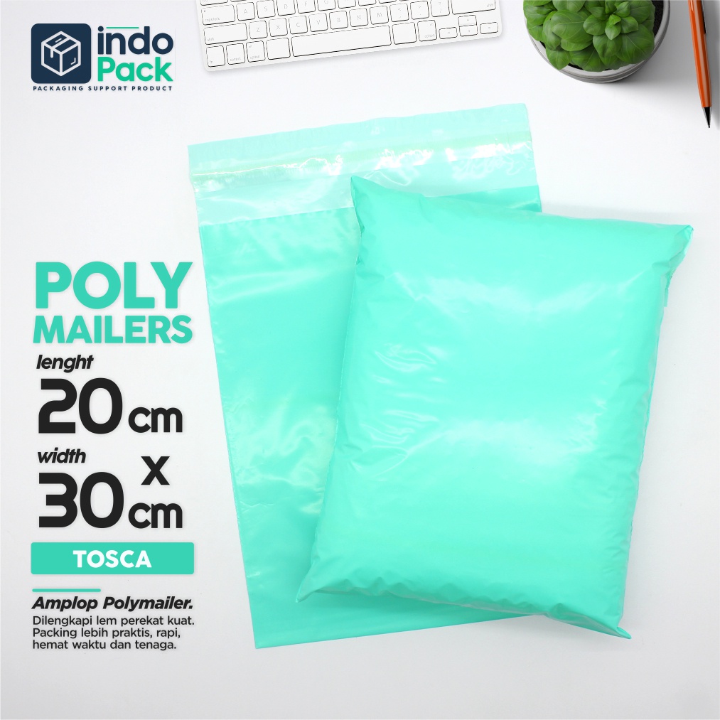 Jual Plastik Polymailer 20x30cm Biru Tosca Plastik Packing Polimer Tebal Berkualitas Shopee 3244