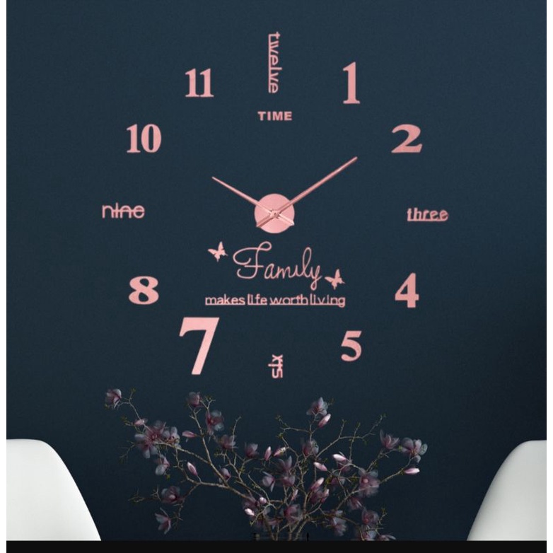 Hiasan dinding jam dinding unik 150 CM hitam gold jam dinding jumbo jam minimalis jam dinding aesthe