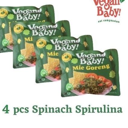 ✵ Vegan Baby mie goreng bayam spirulina 4pcs ◙