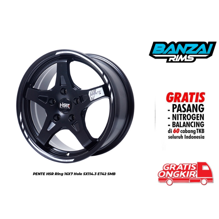 velg mobil racing pente hsr ring 16 terios rush brv xpander