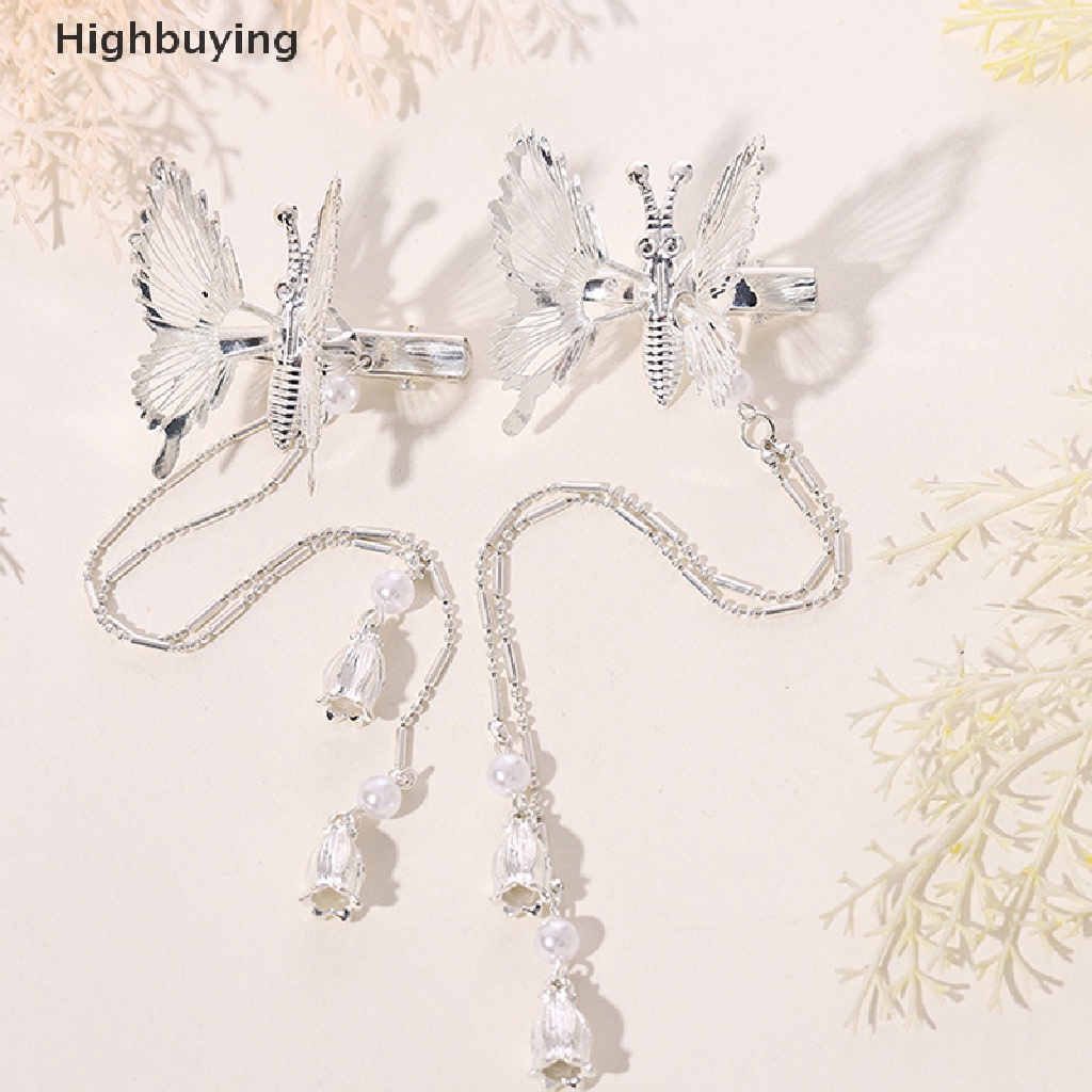 Hbid 1Pcs Jepit Rambut Kupu-Kupu Rumbai Elegan Bergerak Gadis Terbang Shiny Hair Clips Glory