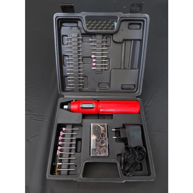 Cordless Mini Grinder Tuner Fullset / Mini Grinder Ukir Multifungsi