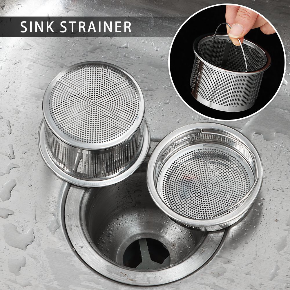 Kitchen Metal Sink Strainer Alat Floor Drain Saringan Wastafel Bak Cuci Piring Kitchen Sink Drain Strainer Stainless Steel Saringan Wastafel Dapur