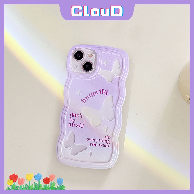 Casing Tepi Bergelombang Gradasi Ungu Redmi 9C 10 10A 9A 10C A1+9T A1 9 9C NFC Redmi Note 10 10s 9s 9 11 8 11Pro 10Pro Max PO CO M3 X3 NFC Mi 11T Pro Ins Romance Butterfly Soft Sarung Tpu