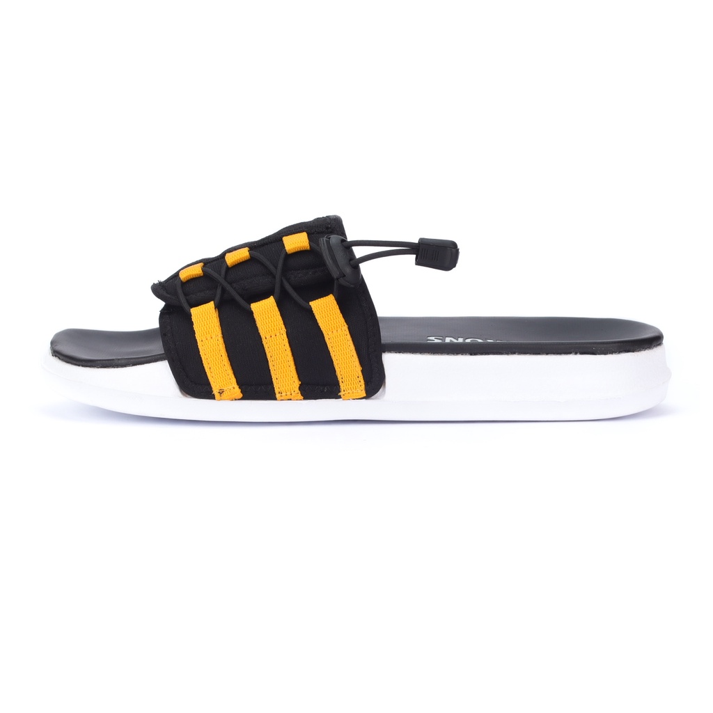 100% PREMIUM ERONS YUJI BEE BLACK YELLOW | SANDAL SELOP PRIA