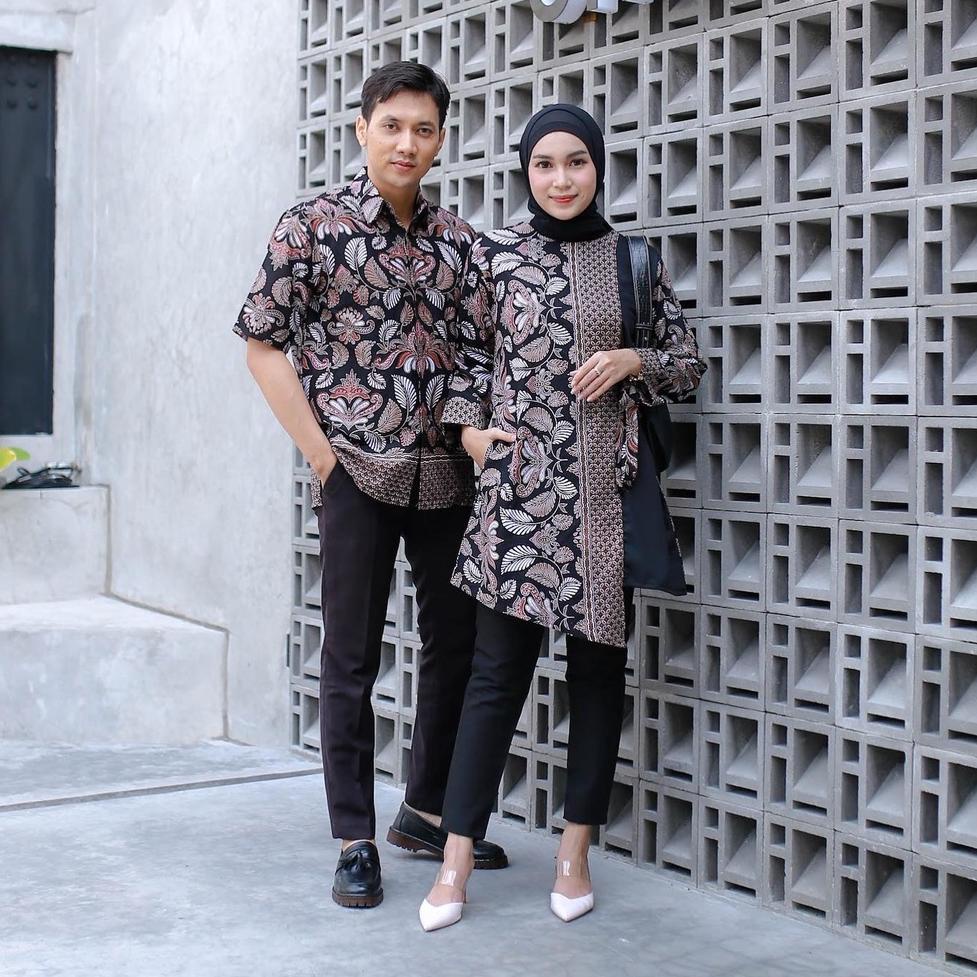 HOT SALE Benang Raja Batik Couple Pria Wanita Motif Daun