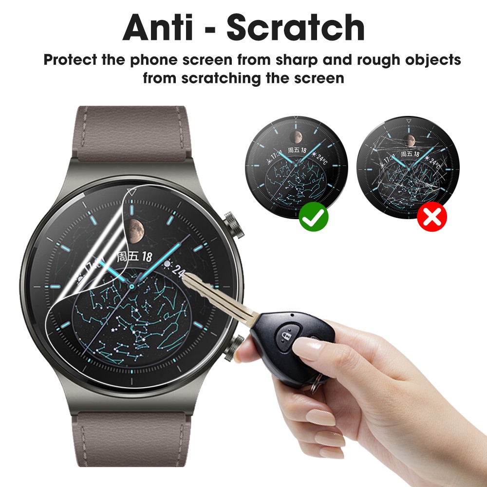 [Harga Grosir] Anti Gores Full Coverage Film Pelindung Waterproof TPU Film HD TPU Transparan Soft Hydrogel Film Untuk SmartWatch Bening Pelindung Layar Untuk Huawei WATCH Buds