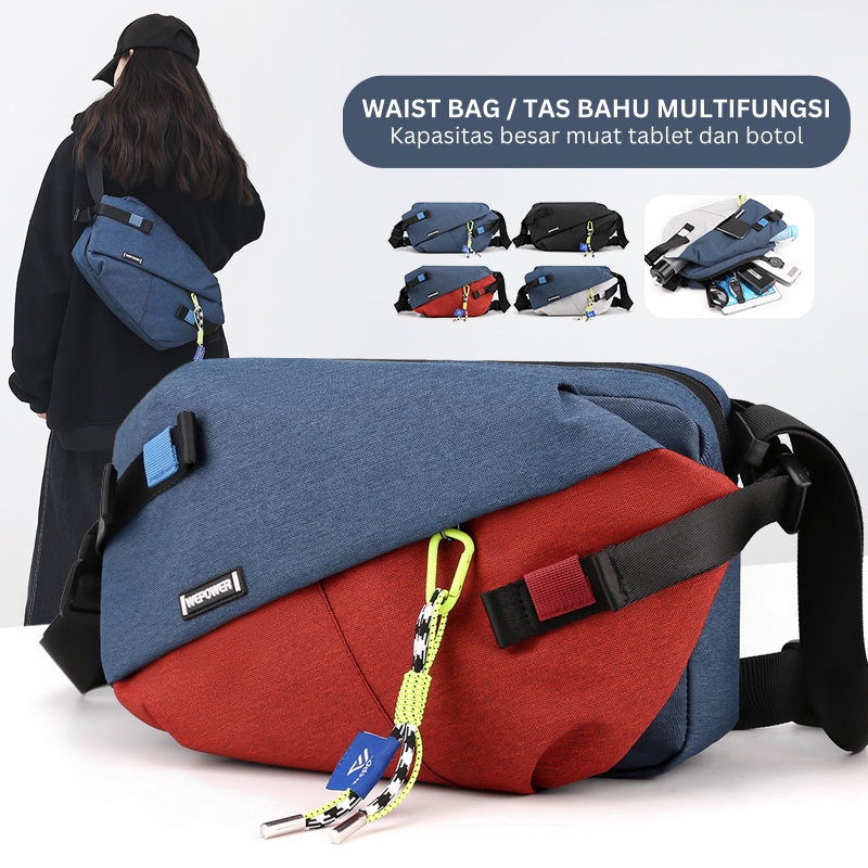 Highland Tas Selempang Pria Tas Pinggang Waistbag Casual Waterproof Slingbag Fashion Keren TS226