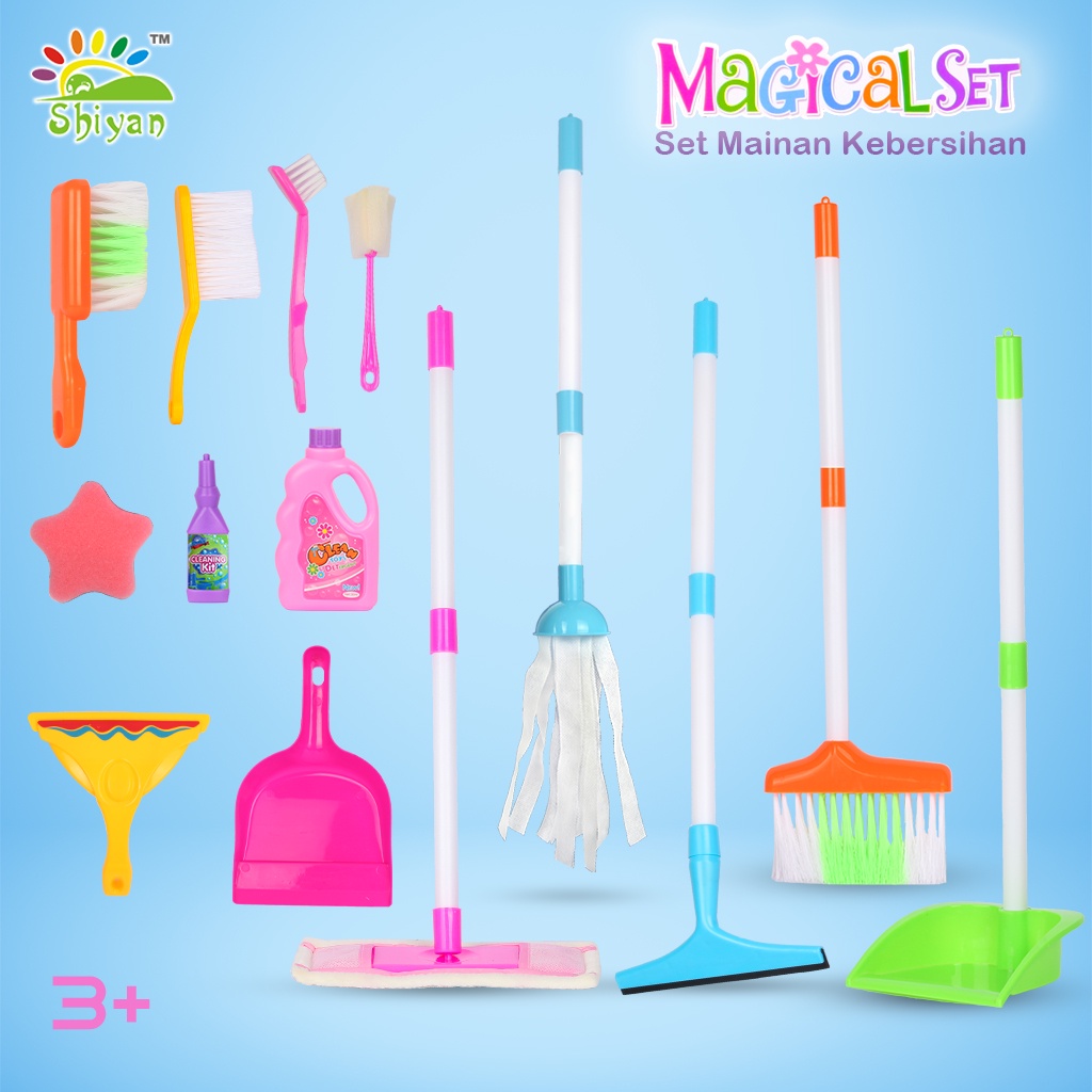 [Shiyan] mainan peran / mainan edukasi anak / mainan bersih bersih / mainan sapu sekop pel cleaning set toys education