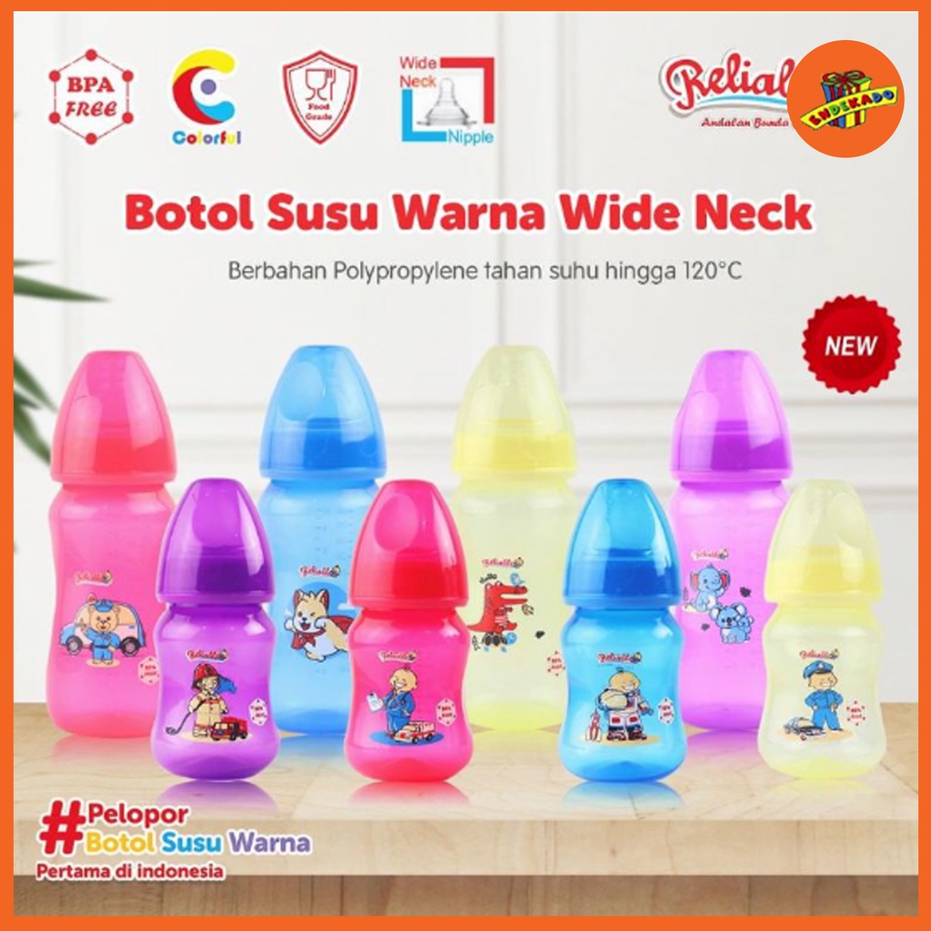 RELIABLE Botol Susu Wide Neck 160ml - 280ml - Botol Susu Warna