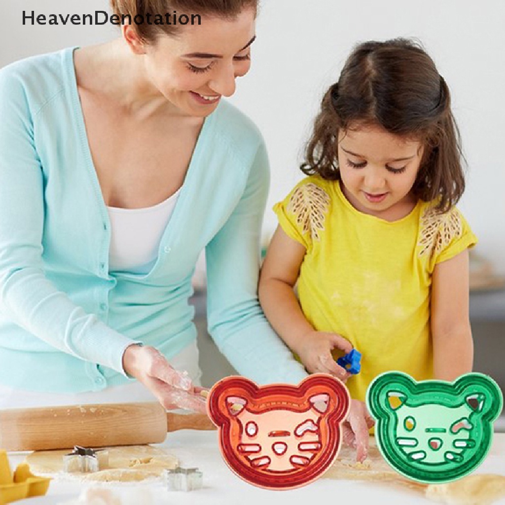 [HeavenDenotation] 1set Sandwich Cutter Set Sandwiches Maker Breakfast Making Cetakan Untuk Anak HDV