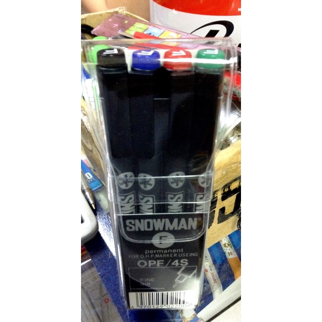 

BISA COD PERMANENT MARKER OHP SNOWMAN FINE TIP 4 WARNA