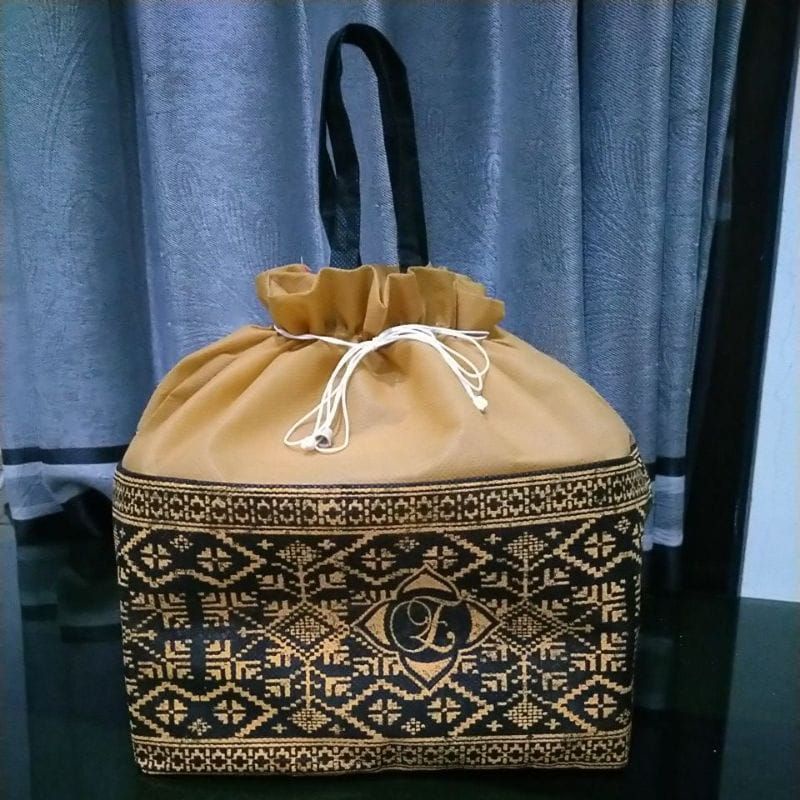 tas hajatan serut tebal batik barcode elegan