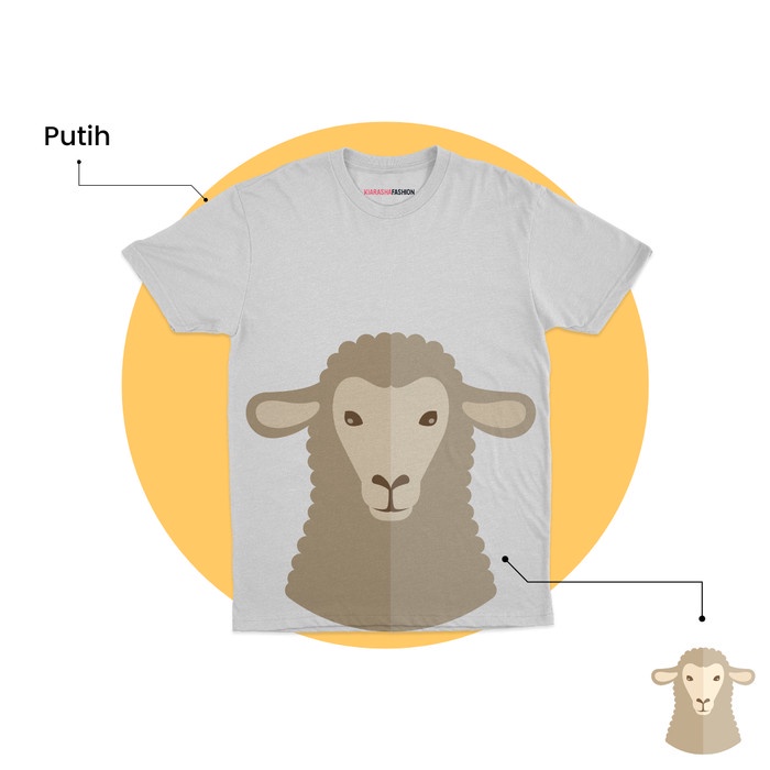 Kaos Anak Motif Safari - Sheep - Putih, 1