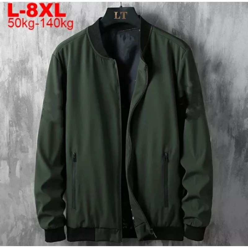Jaket bomber polos jumbo/jaket pria jumbo polos 4xL-8xL