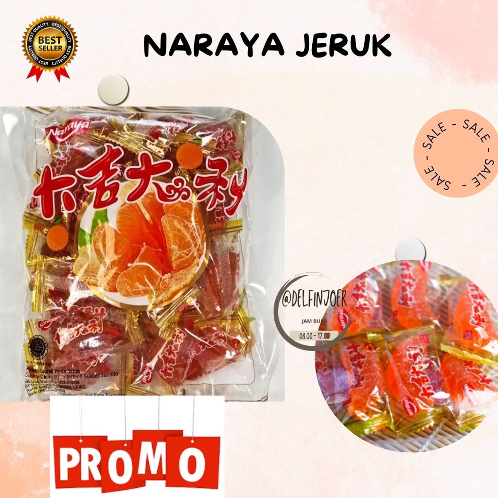 

❤ Jelly Jeruk Naraya || Orange Jelly Netto - 500 Gram || Permen Jelly Naraya 500 gr || Permen rasa jeruk || Permen Bentuk Jeruk 500 gr || ready stok