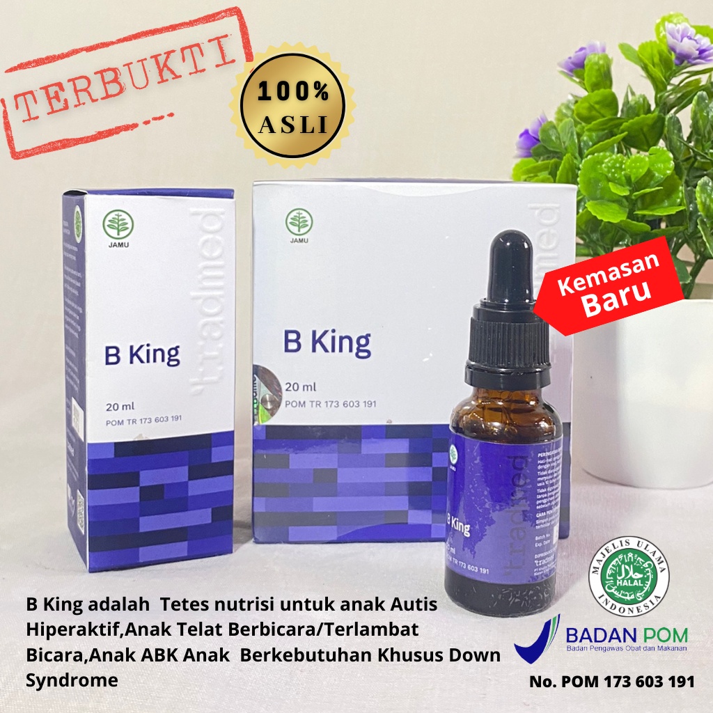 B King Nutrisi Untuk Otak Anak AutiS-Hiperaktif- Anak Telat Bicara Speech Delay - Anak ABK- Anak Ber