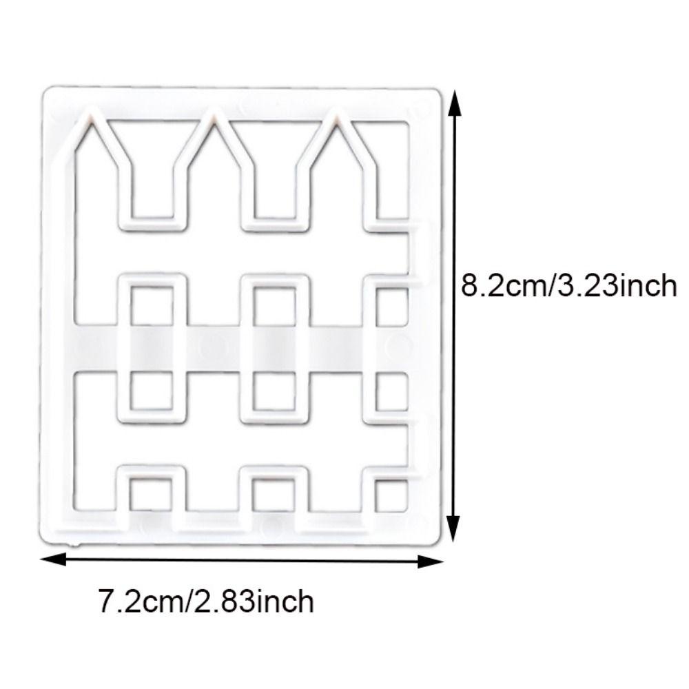 [Elegan] Cetakan Kue Kering 3D Kreatif Untuk Permen Biskuit Bentuk Pagar Rumah Tangga Hias Cetakan Coklat