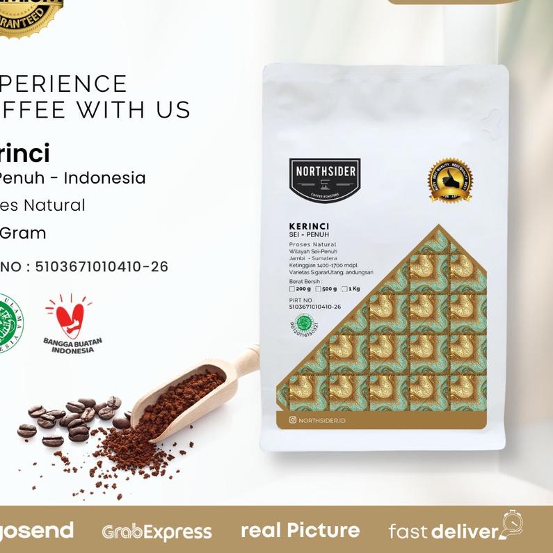 

Ω BIJI KOPI ARABIKA KERINCI SUNGAI PENUH NATURAL - 200GR NORTHSIDER COFFEE ✸