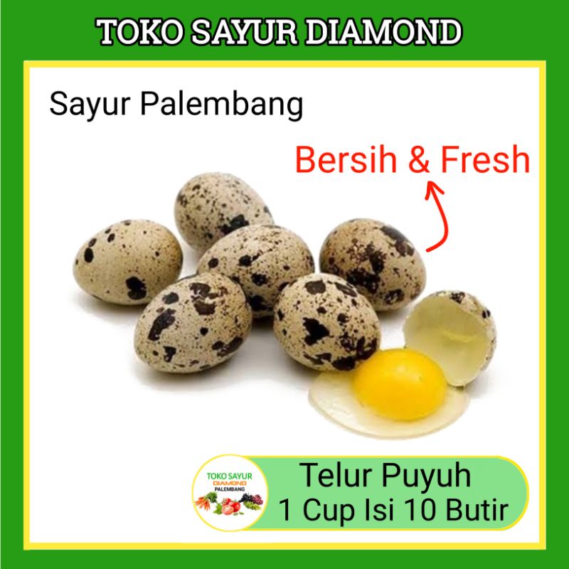 

Telur Telor Puyuh Per Bungkus isi 10 Butir - Palembang