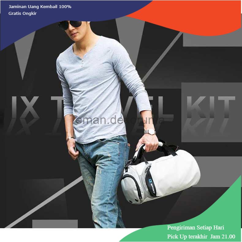 TD - TRV INOXTO Tas Jinjing Selempang Duffel Gym Fashion Travel Bag - 8036A