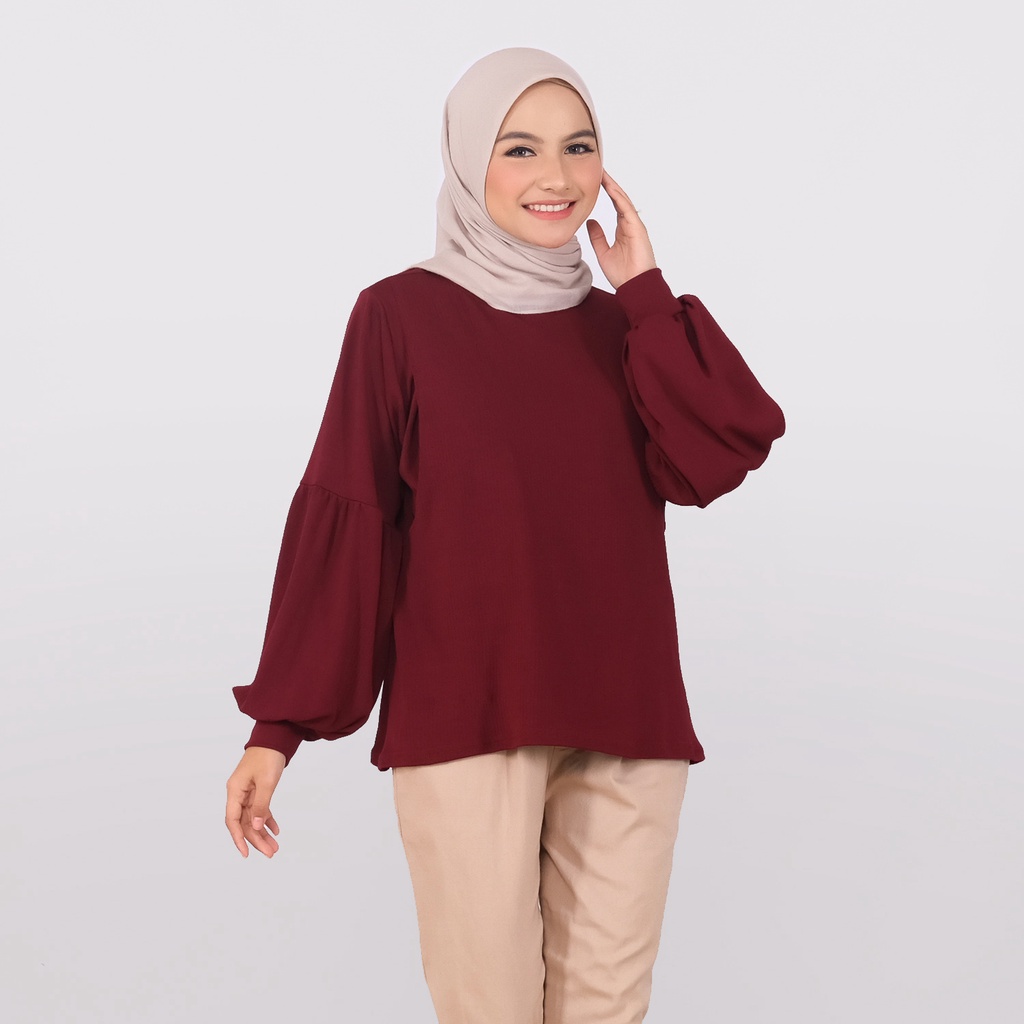 HUG YOONI - Baju Menyusui Knit Basic Balon Rajut